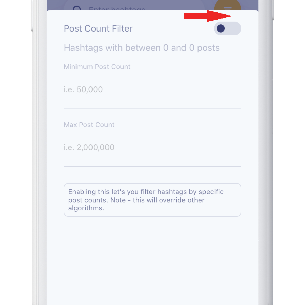 activate post count filter