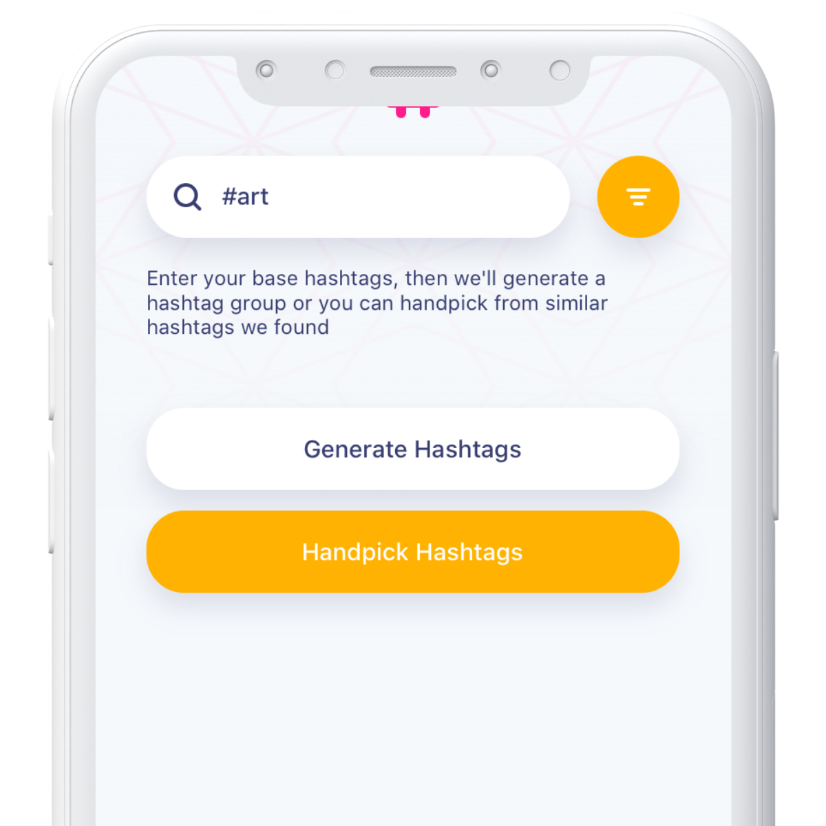 Generate hashtags using Hashtag Expert app