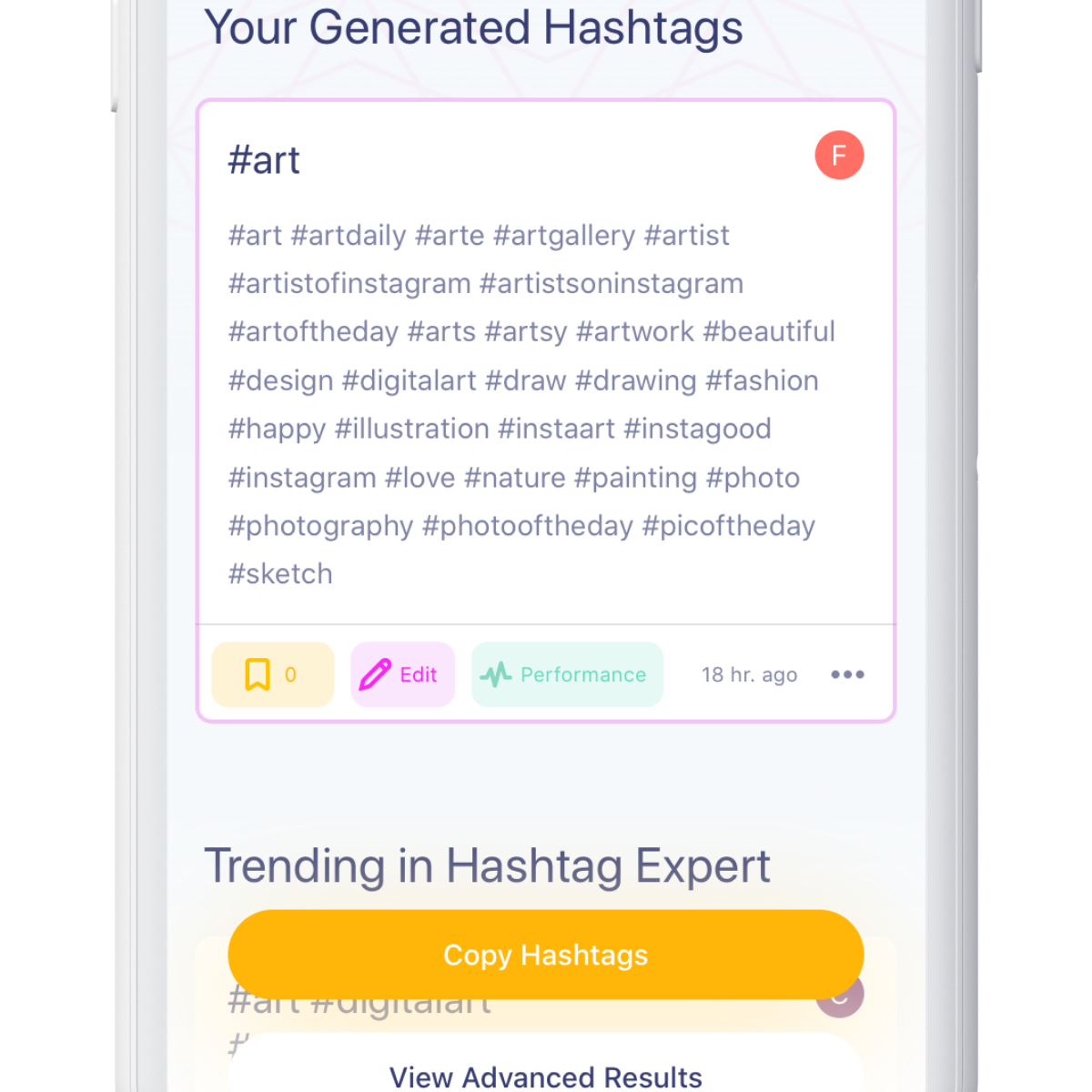 generated hashtags for social media