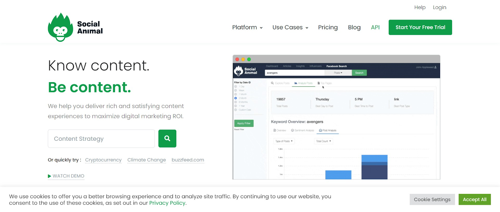 Social Animal homepage
