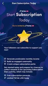 TikTok LIVE subscription invite