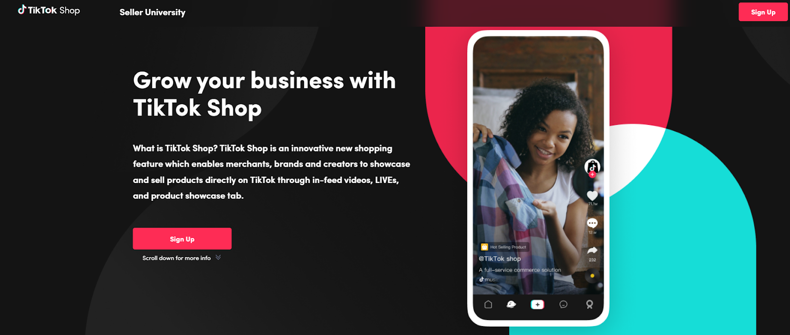 TikTok shop homepage